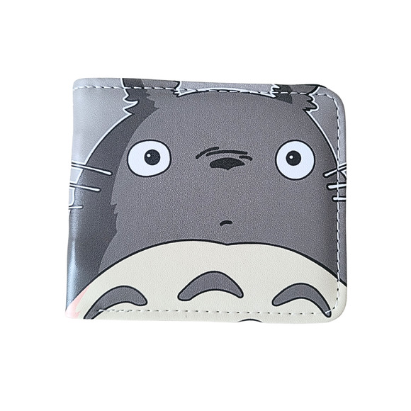Classic Japanese Anime My Neighbor Totoro One Size Leather Purse Gray Wallet - Picture 1 of 3